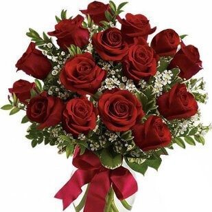 15 red roses with greenery | Flower Delivery Khabarovsk